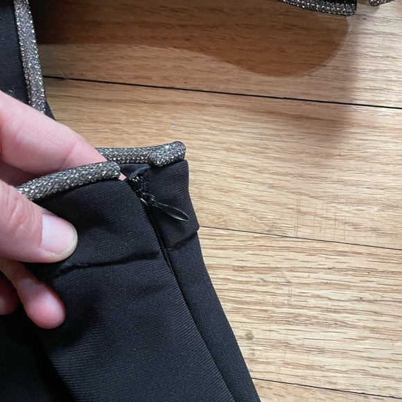 Moon River Black Mini Dress with Puff Sleeves and cut outs - Picture 7 of 9